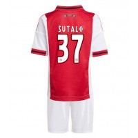Dětský fotbalový dres Ajax Josip Sutalo #37 2025-26 Domácí Krátký Rukáv (+ trenýrky)